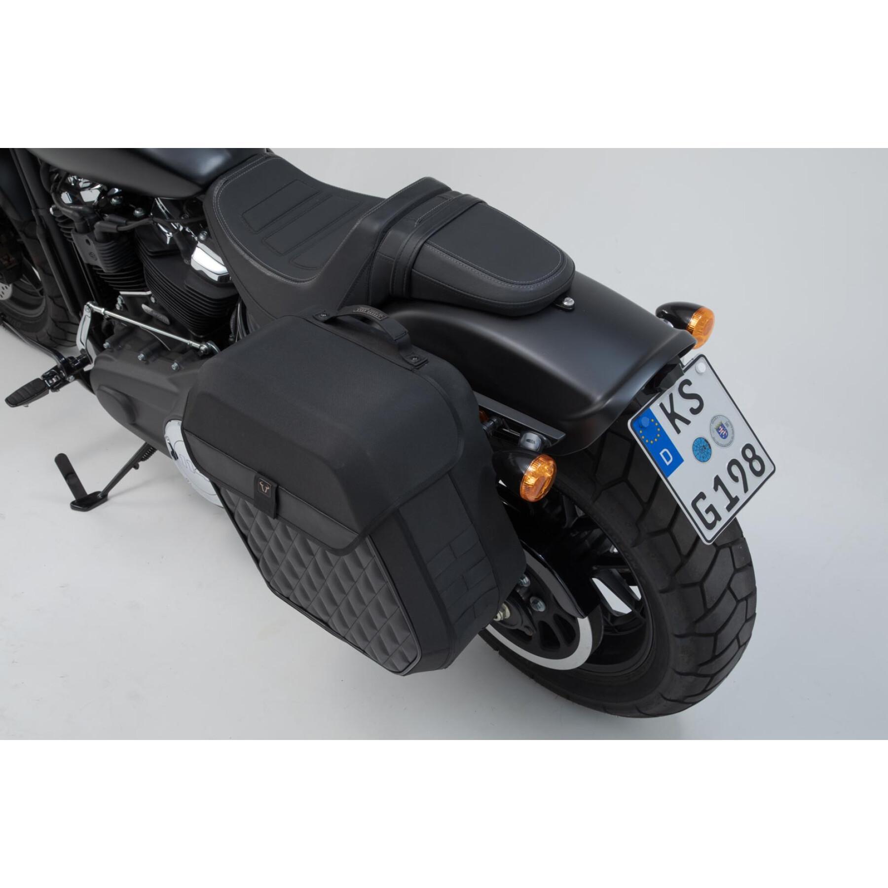 Support sacoche latérale moto LH Legend Gear SW-Motech Harley-Davidson Softail Fat Bob (17-).