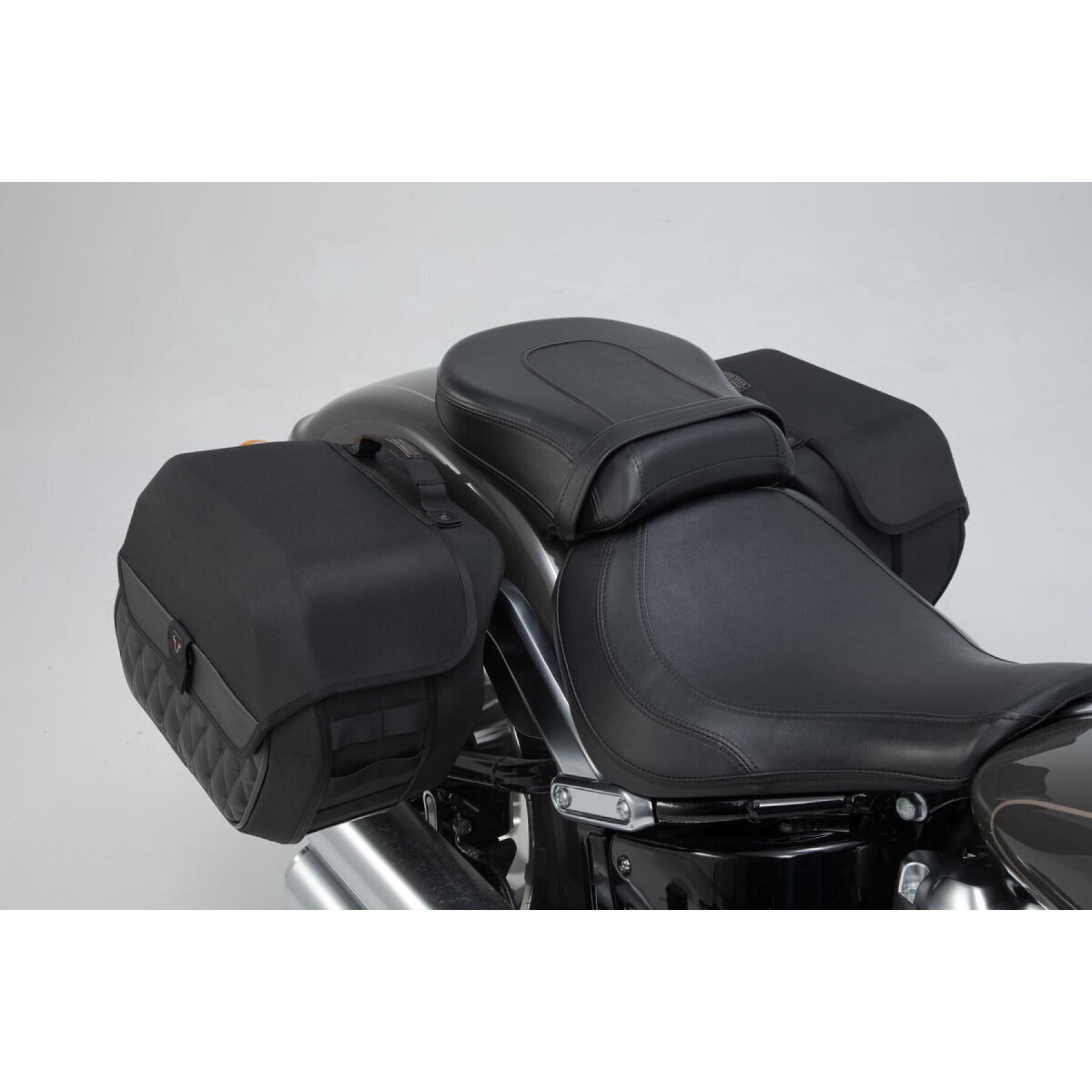 Système de sacoche latérale latérale moto SW-Motech LH2/LH1 Legend Gear 25,5/19,5 l. Harley Davidson Softail Fat Boy (17-)